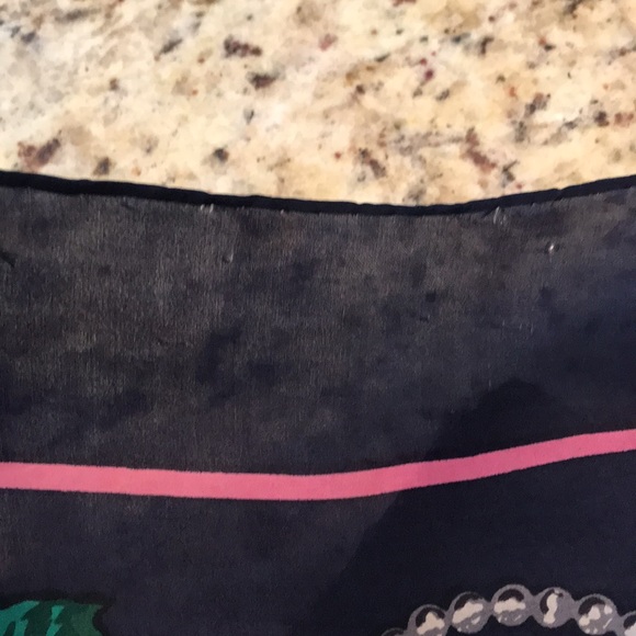 Vintage Bill Blass Floral Silk Scarf - Picture 6 of 7